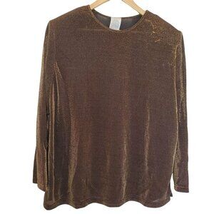 Vintage 1990s Style Studio Metallic Long Sleeve Blouse